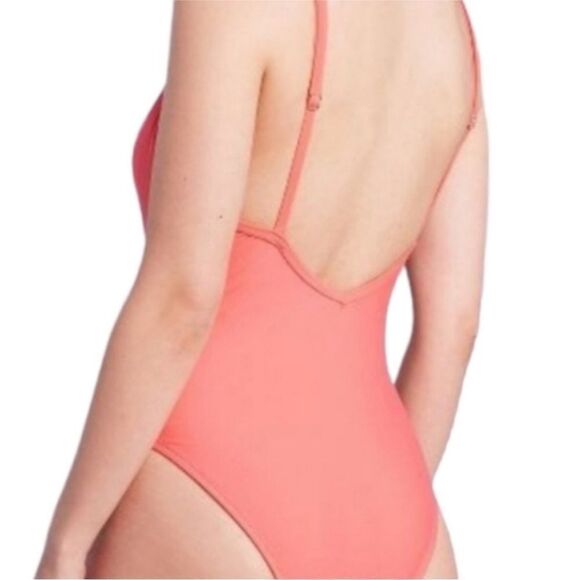 NWT KONA SOL one piece‎ orange swimsuit bra insert removal pads womens size XL - Picture 2 of 8